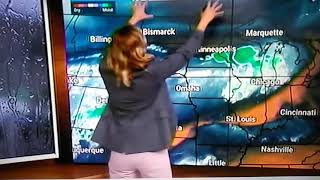 Weather Channel's Stephanie Abrams Does The One Thing Taught Never To Do During A Weather Cast