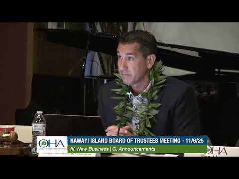 11/6/25 - Board of Trustees (BOT) Meeting - Hawaiʻi Island