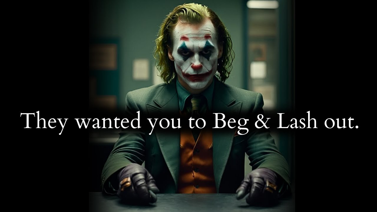 They wanted you to Beg, Plead and Lash out but all they got is your cold hard silence