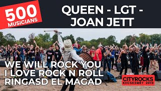 Queen/Joan Jett /LGT - MEDLEY - 500 musicians @CITYROCKS (The biggest rock band in Central Europe)