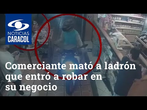 Impresionante video: comerciante mató a ladrón que entró a robar en su negocio