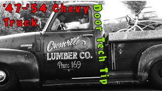 47-54 Chevy Truck Doors Tech Tip #HotRodDad #techtip #chevy3100