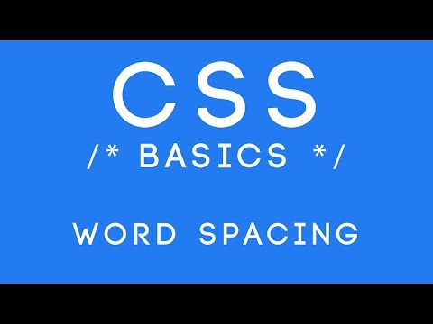 CSS Basics Tutorial 15 Word Spacing