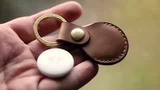 A SIMPLE Leather Apple Airtag Case Tutorial