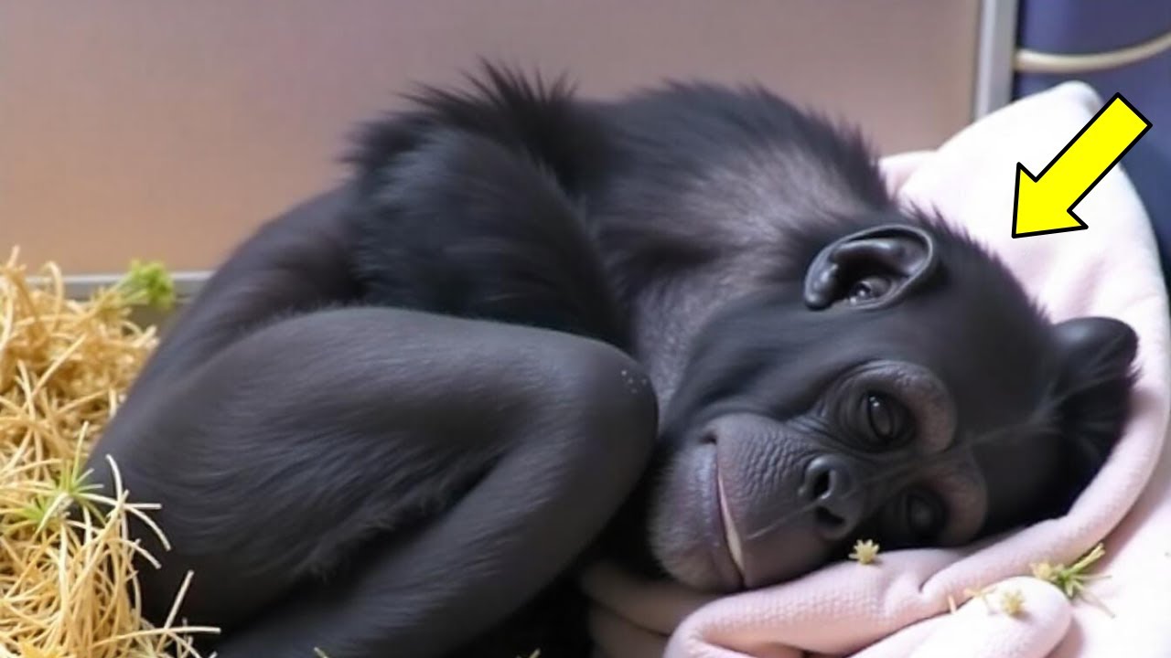 59-Year-Old Chimpanzee Refuses To eat, Until She Hears a Familiar Voice...