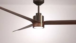 1_Watch A Video About the Casa Vieja Aero Bronze and Dark Walnut LED Ceiling Fan with Remote