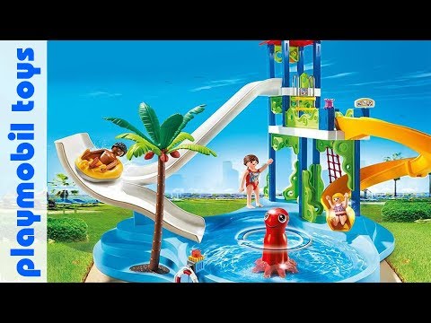 Unpack Playmobil Summer Fun 6669 Water Park with Slides