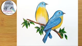 how to draw easy colourful birds - मुफ्त ऑनलाइन वीडियो ...