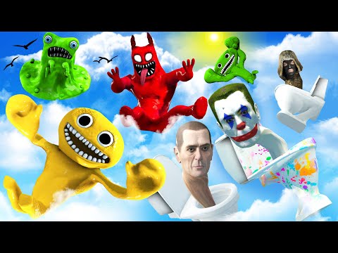 GMOD • Garten of Banban Vs Skibidi Toilet • Legendary Ragdolls • [Jumps, Slides]