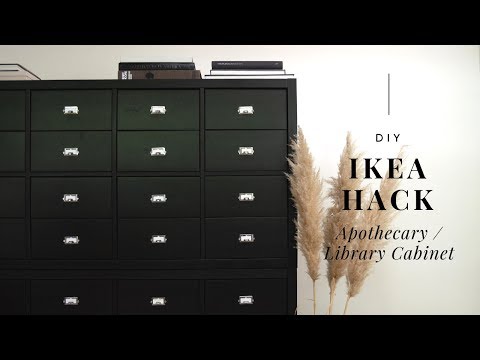 DIY Ikea Hack - A Modern Apothecary Filing Cabinet Using the Kallax Shelf