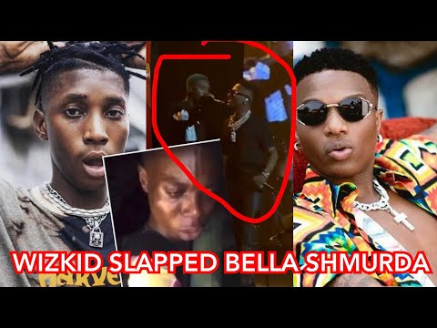 Wizkid Slapped Bella Shmurda For Speaking Wrong English During His Performance At 02 Arena
