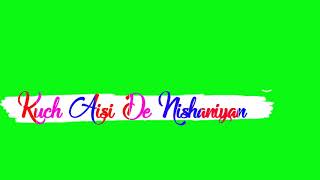 New Green Screen Lyrics || Lakeer By Altamash Faridi || By AS Creation