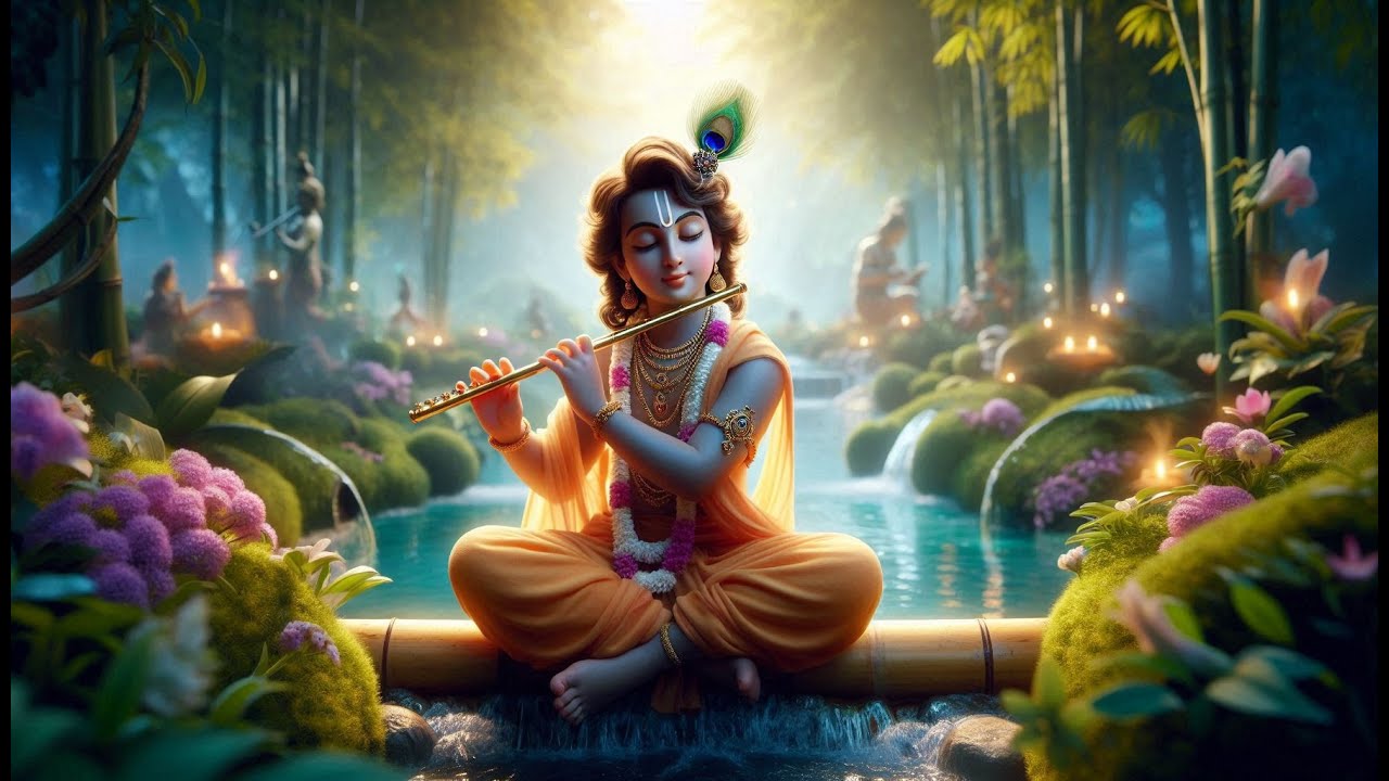 lord krishna flute || Deep Relaxing Music , Sleep Music , Meditation Music, Study, Calming Music