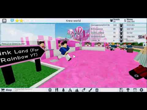 The Krew world Progress tour #1 | Amusement park tycoon 2 Roblox