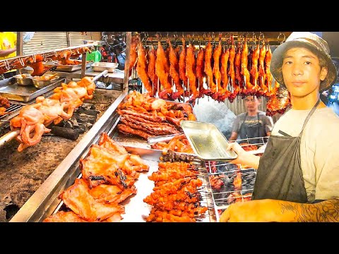 Yummy & Popular! Grilled Meat, Roast Duck & More | Cambodian Street Food