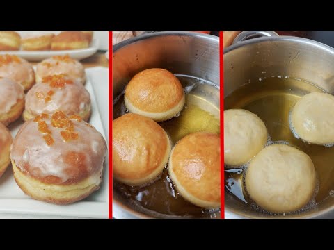 Tradycyjne PĄCZKI na tłusty czwartek. Pulchne i lekkie. Nadziewane po usmażeniu Krok po krok