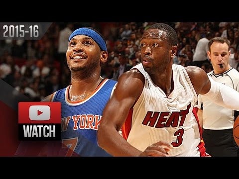 Dwyane Wade vs Carmelo Anthony Duel Highlights (2015.11.23) Heat vs Knicks - SICK!