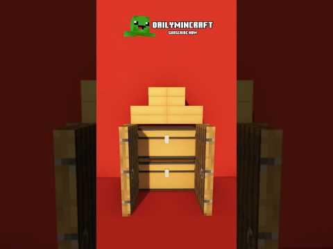 DAILY MINCRAFT - Elevate Your minecraft Game: Unorthodox Chest Shelves Build #shorts