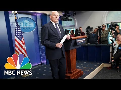General John Kelly Speaks at White House Briefing - October 19, 2017 (Full) | NBC News
