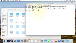 How to show/hide Hidden Files and Folders in macOS X by Terminal