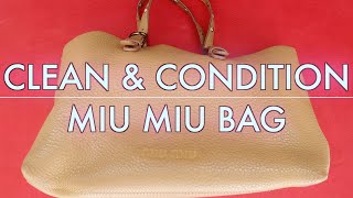 Clean and Condition Miu Miu leather bag with Saphir saddle soap