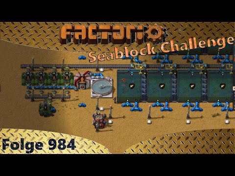 Factorio - Seablock - Die Fischzucht nimmt die Arbeit auf - Let's Play 984 - [de/ger]