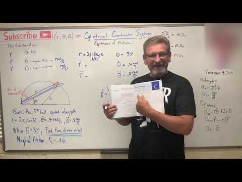 Dynamics: Lesson 21 - Equations of Motion Cylindrical Coordinates Example