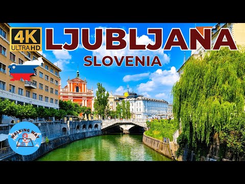 Ljubljana, Slovenia Walking Tour - 4K 60fps with Captions