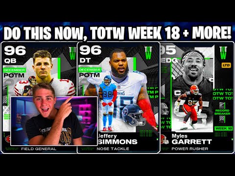 DO THIS NOW! TOTW WEEK 18 + DECEMBER POTM ARE HERE! NEW PLAYOFF FORECAST SETS + MORE IN MADDEN 26!