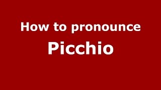 How to pronounce Picchio