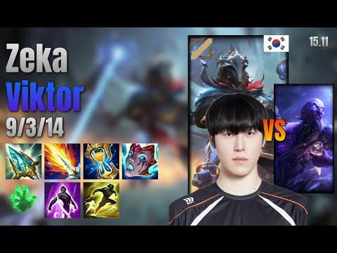 Zeka Mid Viktor vs Ryze lol KR solo rank Full Game 15.11 | 제카 빅토르 vs 라이즈
