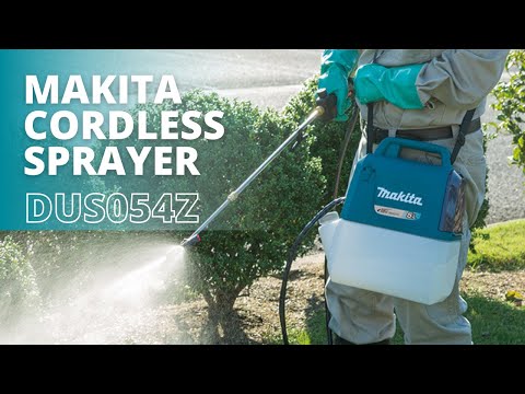 Makita Cordless Garden Sprayer LXT 18V, 5L Tank, 0.3 MPa, 1.7m Hose, 2.9 kg DUS054Z video