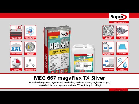 Sopro MEG 667 megaFlex TX Silver - Wysokoelastyczna, dwuskładnikowa zaprawa klejowa S2