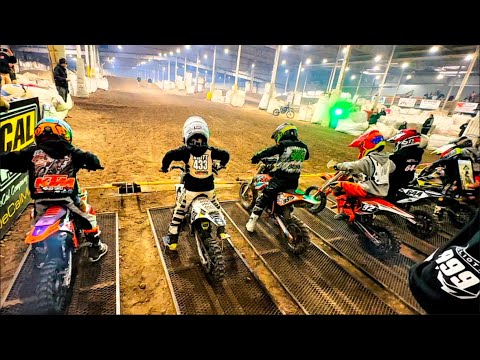 First time racing 50cc sr!! First time at megatrax! #dirtbikekids #badluck #holeshot #50cc