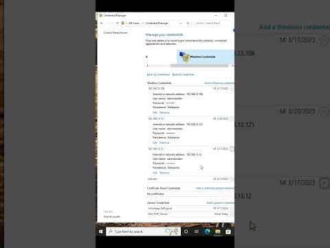 How to check windows credentials in windows 10