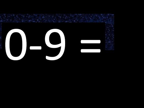 0 minus 9 . Adding and subtracting negative numbers ,zero minus nine 0-9