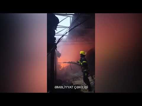 Gəncə şəhəri, Ə.Arazov küçəsində yerləşən zavodda baş vermiş yanğın