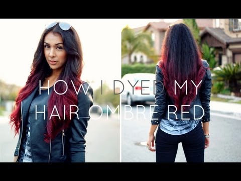 How I Dyed My Hair Ombre Red!! (Without bleach!)