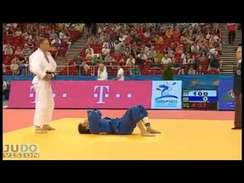 Judo European Championships 2013: Karolis BAUZA (LTU) - Shekhmad MAGOMEDOV (AZE) Elimination [-90kg]