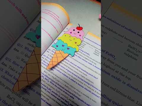 DiY ice cream Bookmark 🍨@Halima art craft #viralshorts #arts #bookmark