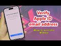 How To Verify Apple Id Email Address
