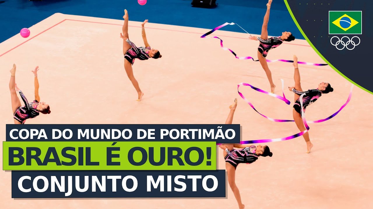 COPA DO MUNDO DE GINÁSTICA RÍTIMICA - Seleção Brasileira é ouro na série de fitas e bolas Portimão