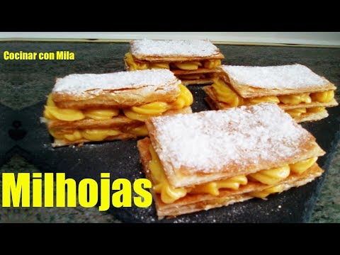 Puff pastry and custard dessert