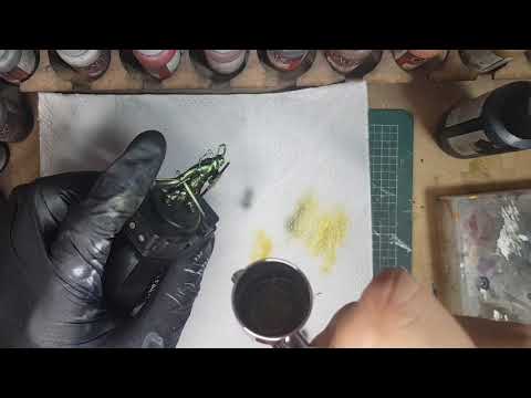 Probando Vallejo colorshift gold yellow/burnt orange