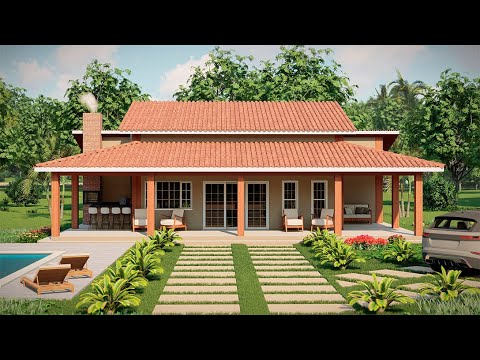 3 BEDROOM COUNTRY HOUSE PROJECT - MODEL P470 | BUY THE PROJECT IN THE DESCRIPTION