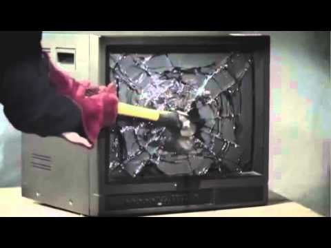 Smashing a TV in EXTREME Slow Motion