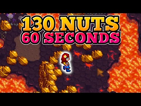 130 Golden Wallnuts In 60 Seconds In Stardew Valley.