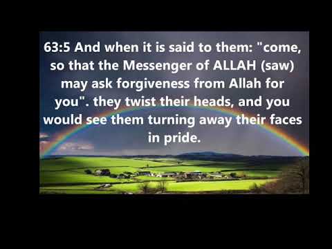 Surah 63 Al-Munafiqun (The hypocrites)