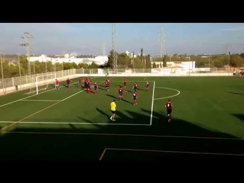 Gol del Rayo SAB Juvenil al Aldaia. 06/09/14. Es el 1-0