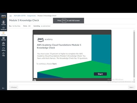Module 5 Knowledge Check | AWS Academy Cloud Foundation | Networking and Content Delivery